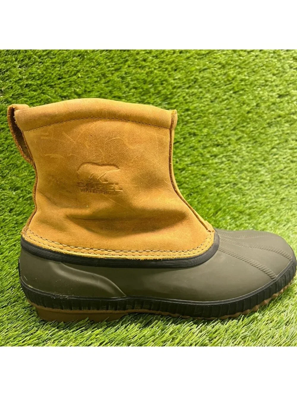 Sorel Cheyanne Premium Mens Size 8 Brown Waterproof Pull On Winter Duck Boots